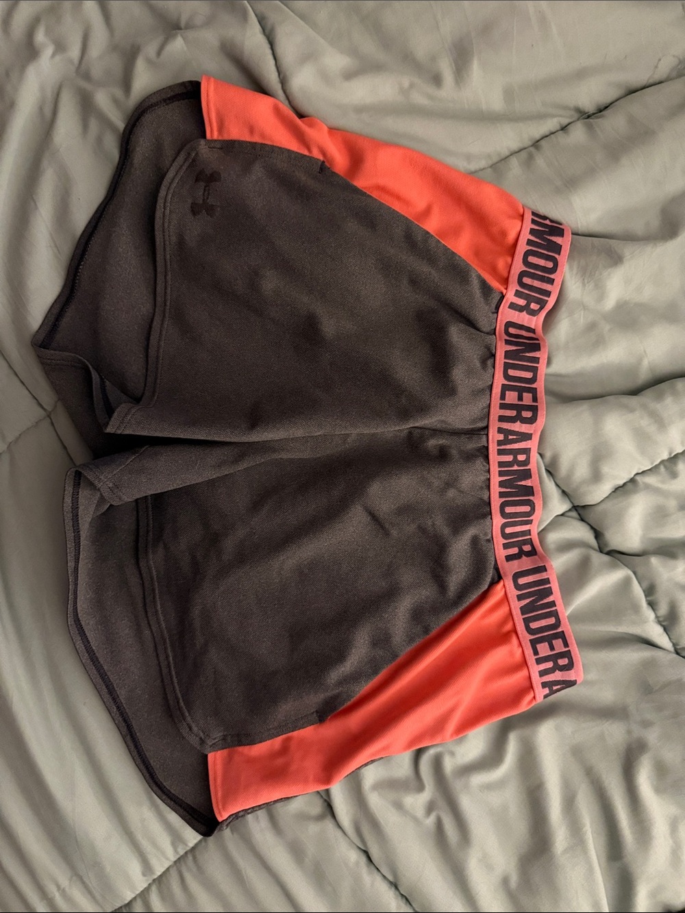 Under Armour Black and Coral Athletic Shorts